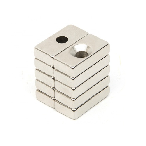 Countersunk Bore hole Rare earth Neodymium magnet