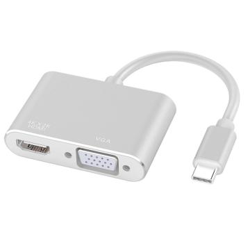 HUB 2 EN 1USB C CON HDMI VGA