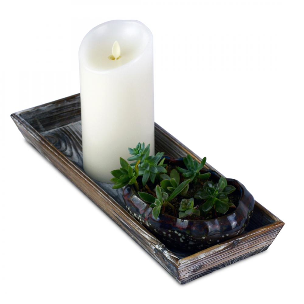 Natural Wooden Pillars Candle Holders