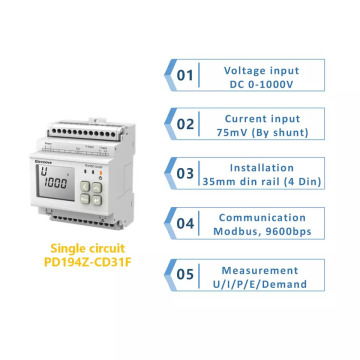 Dc Kwh Meter Energy Analyzer for Ev Charger