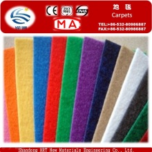 Low Price 100% Polyester Needle Punched Nonwoven Plain Carpet Exposición