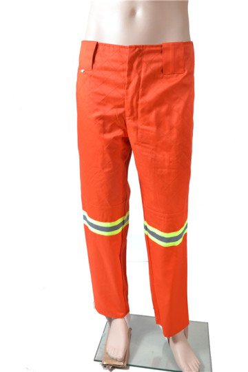 Orange Polyester/Cotton Pants