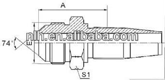 JIC male 74 degree cone hydraulic parker jic fittings