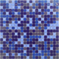 Alzatina per cucina in mosaico di vetro blu Art