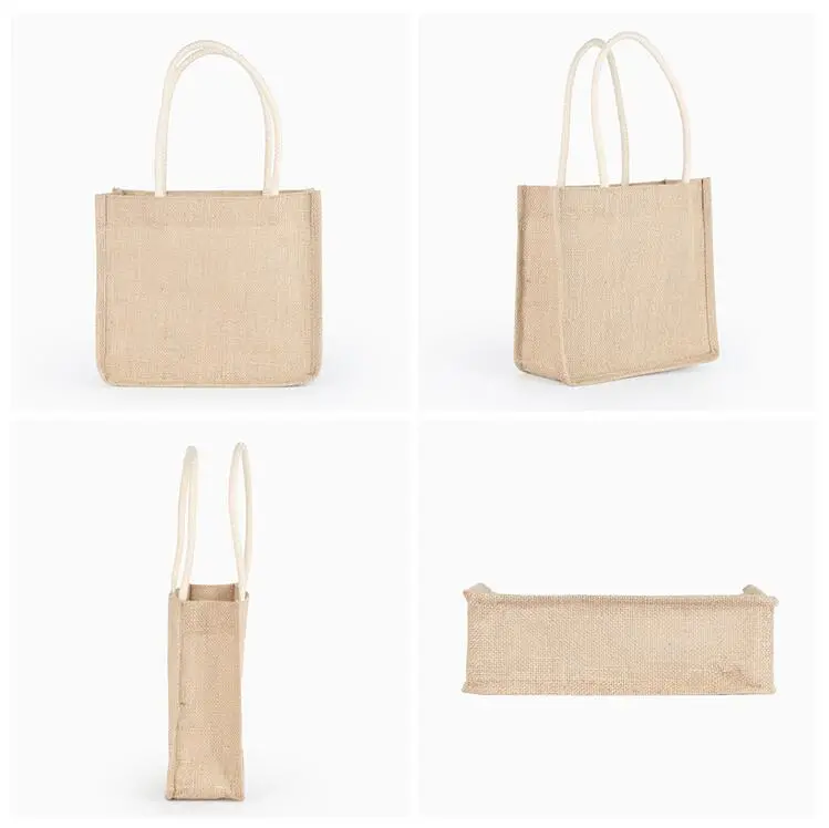 China Manufacturer Eco Friendly Natural Jute Shopping Bagscustom Waterproof Burlap Tote Bag