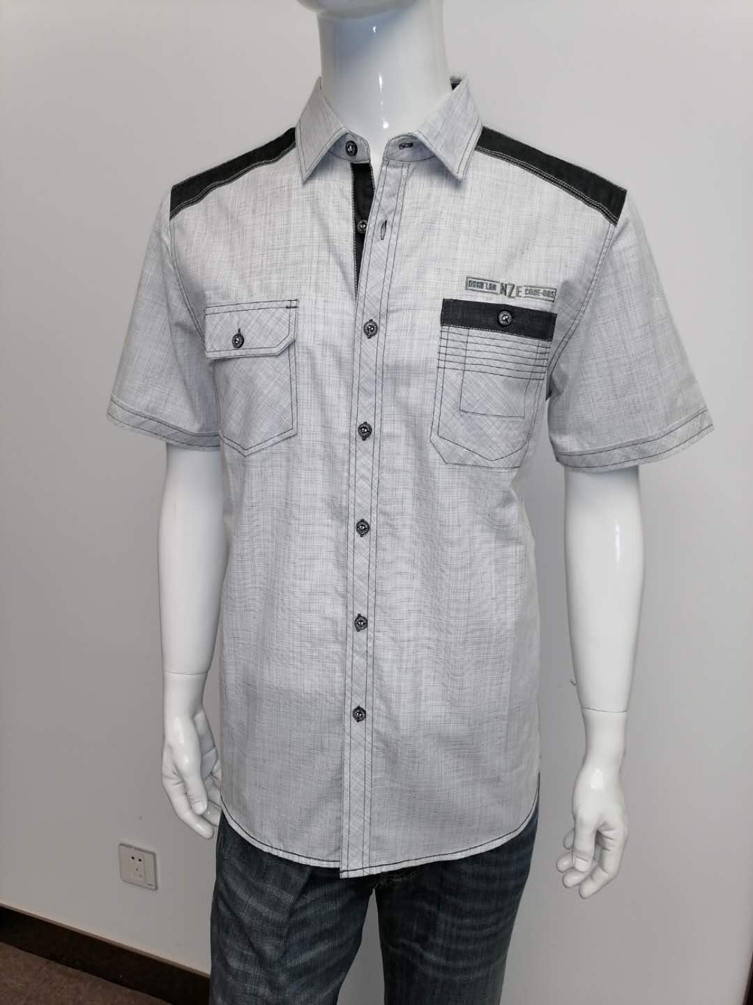 Mens cotnt y/d slubbed shirt 