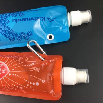 470ml collapsible flat bottom bottle shaped beverage bag