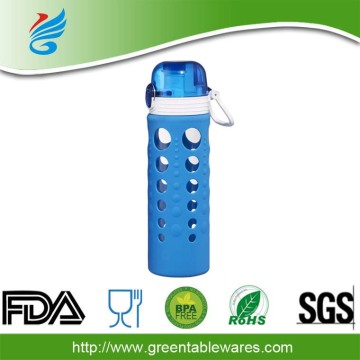 travel water bottle tritan blue sports bottle