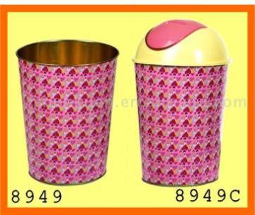 Round outdoor dustbin metal outdoor dustbin