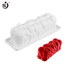 Hot Sales Newest Bubble Rectangle Silicon Cake Mold Italy Silicon Chiffon Cake Mold