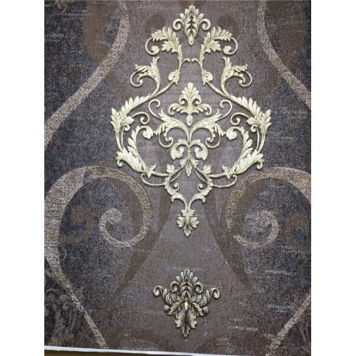 Waterproof ใหม่ Classic PVC Embossed Damask Vinyl Wallpaper