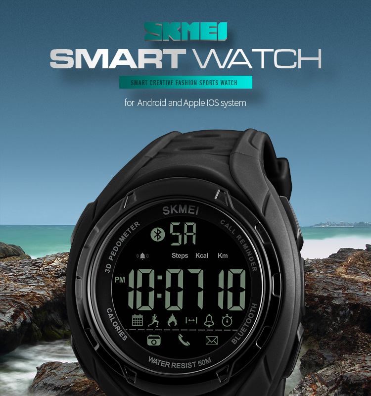 skmei smart watch mens sports sport wristwatch