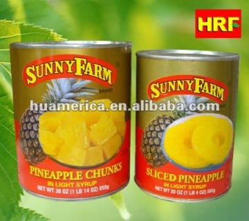 Canned sweet sliced pineapple