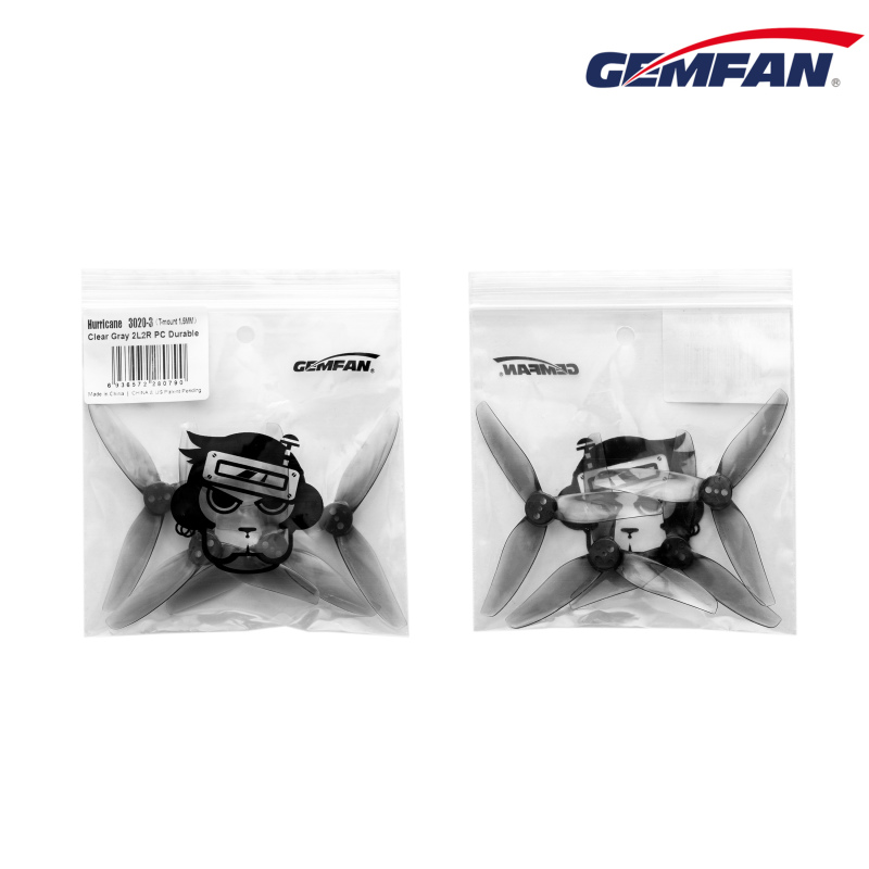 GEMFAN 4PCS 3 Blade FPV Propeller 3020 Hurricane PC 1.5mm RC Drone DIY Parts
