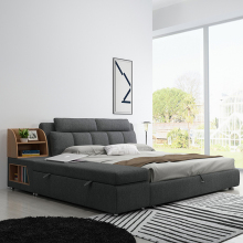 Soft Fabric Modern Upholstered Bed