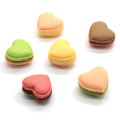 24mm 3D Heart Macaroon Miniature Resin Figurine French Macaroon Charms για διακόσμηση