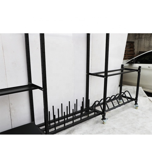 Weight plate bar storage training Gym equipment rack