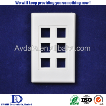 Decorative 6 port 1gang Australian Type wall plates switch