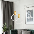 LEDER Wooden Globe Pendant Light Fixture