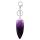 Bullet Forme Heury Point Point Clé Chain Quartz Crystal Stone Charme Bullet Anneau de balle