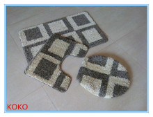 koko toilet 3 pieces washable bath mat sets