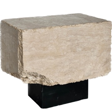 Customized Red Yellow Travertine Coffee and Dining Table