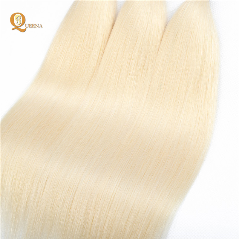 613 Blonde Color Human Hair Weave Human Hair Extension With Closure Blonde Hair Bundles