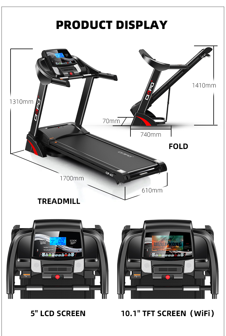 2020 newest easy foldable home motorized treadmill