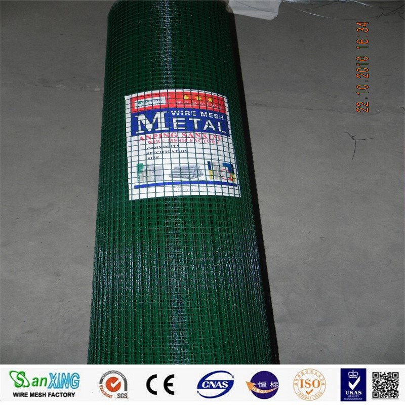 Mesh di filo di ferro saldato verde in PVC