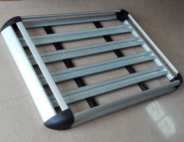 Silver Aluminum Roof Top Luggage Basket