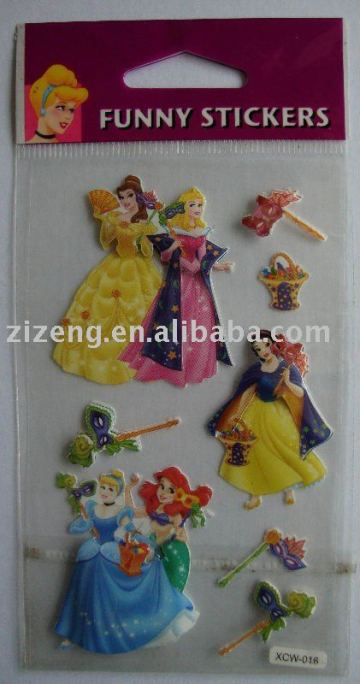 2012 new pvc cartoon puffy sticker