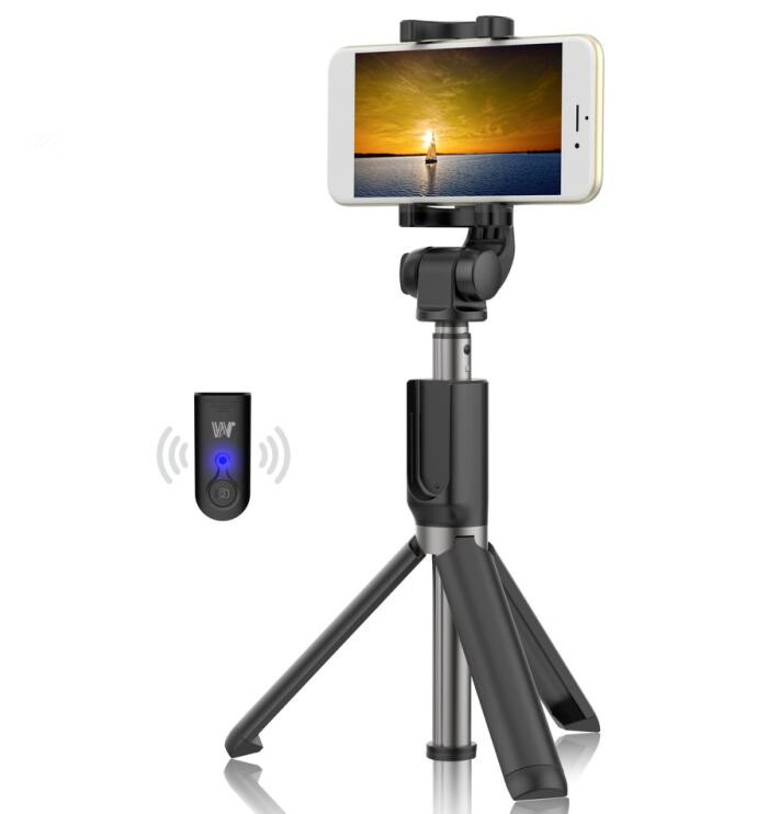 Smartphone Mobile Phone Selfie Stick tripod with remote control photo taking