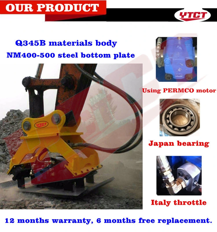 Ce Approved Hydraulic Vibrating Plate Concrete Compactor for Excavator