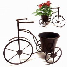 Decoração quente Decoração de metal Triciclo Jardim Flowerpot Craft