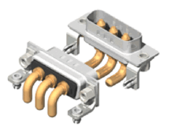 Power D-SUB Connector 3W3 Right Angle PCB Male
