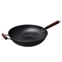 Wholesale Hammered Flat Bottom Wok Pan Carbon Steel Wok Set No Lid