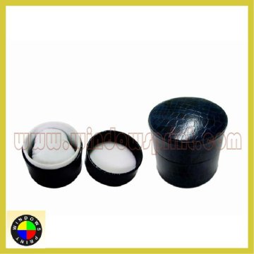 Round shape leather watch box