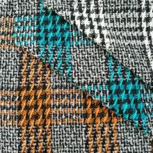 Boucle tartan with loops yarns fabrics