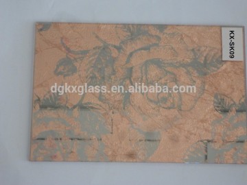 Flower tempered panel art glass