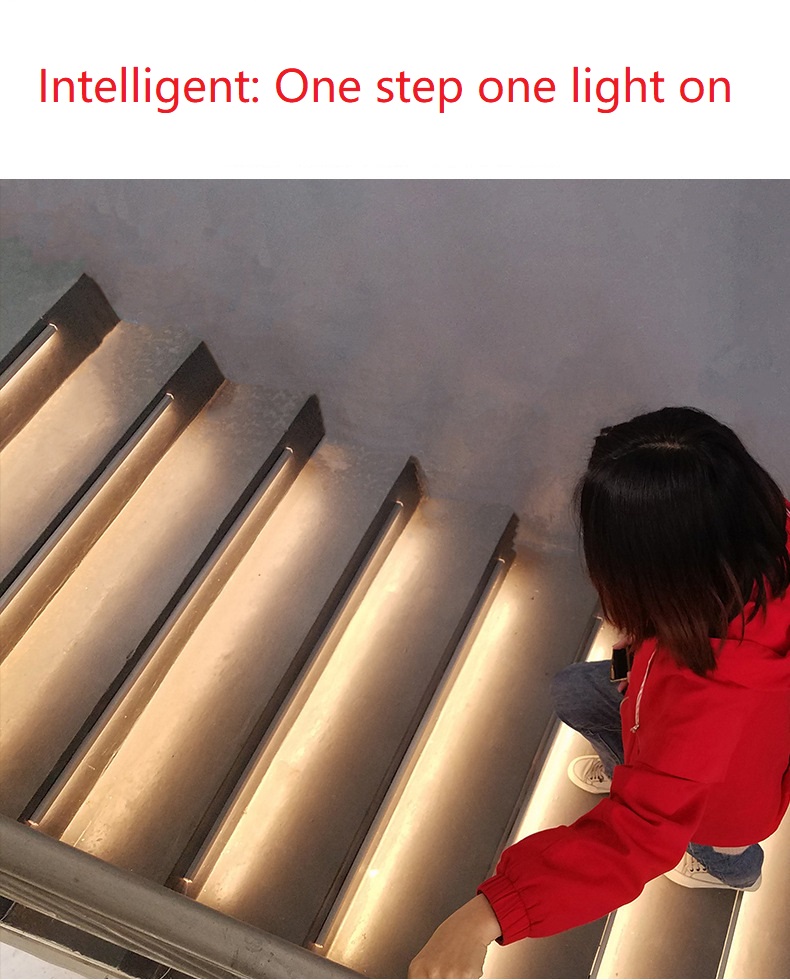 New design LED sensor stair light Infrared Sensor and energy saving Night Light 22 steps 264W indoor Light
