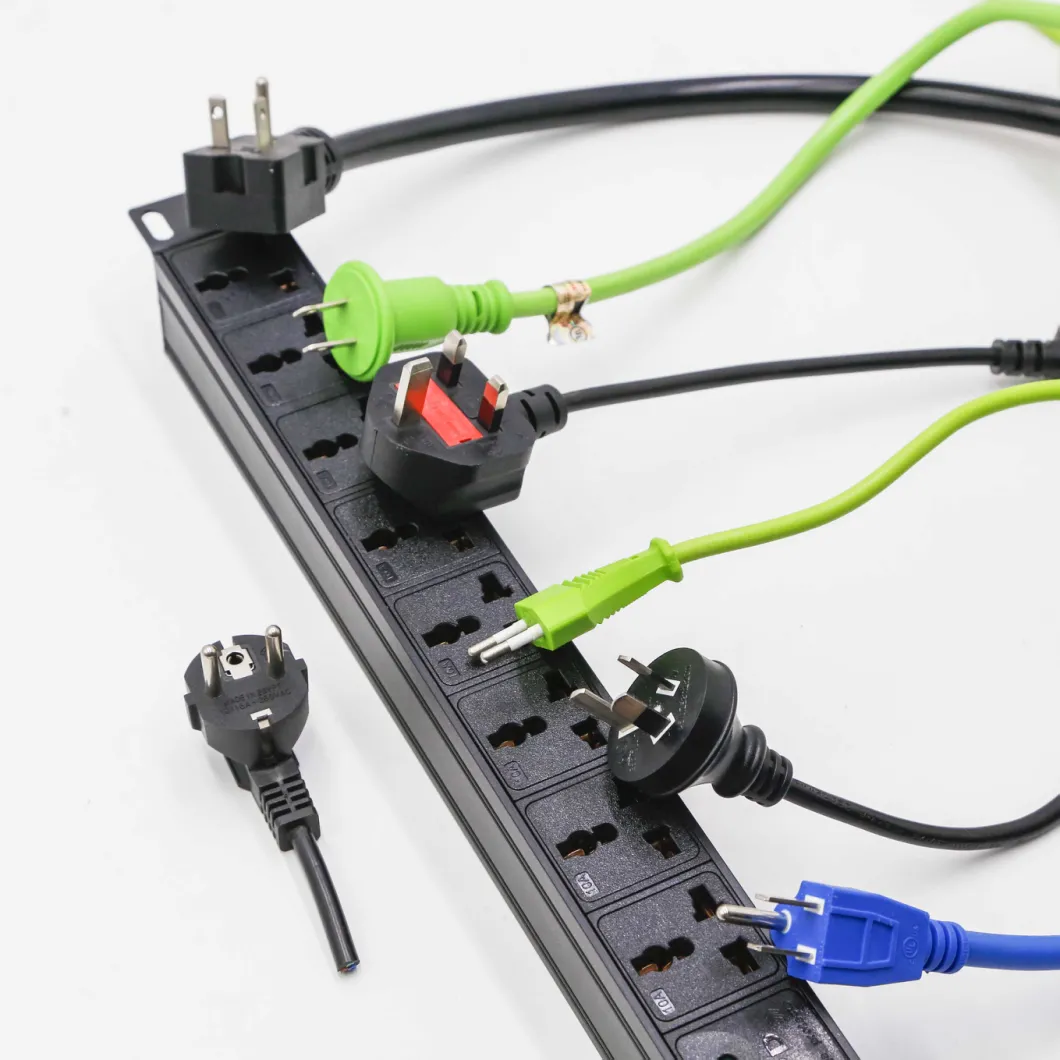 Rack Mount PDU IEC Series Power Strip for Network Cabinet NEMA 5-15p