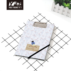 Custom life style cute A5 clipboard binding loose leaf notebook hardcover diary