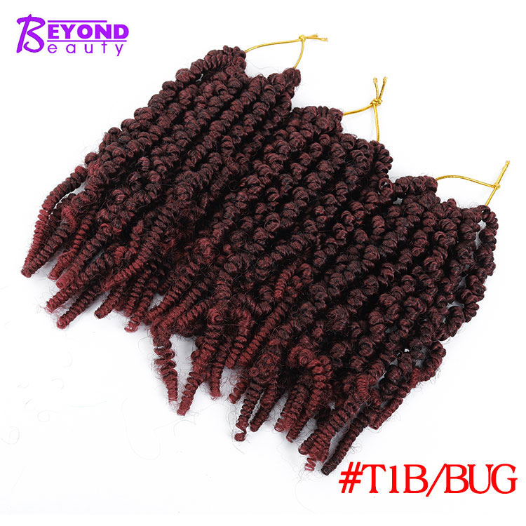 new crochet braids hair spring twist hair low temperature fiber ombre colored pre looped spring twist hair