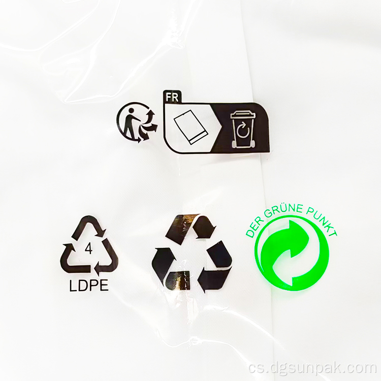 GRS recyklované samotěsnící sáčky s varováním udušení