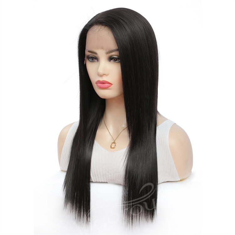 Vigorous dropshipping suppliers 22 inch high quality wave heat resistant full synthetic lace front blend wigs for black women