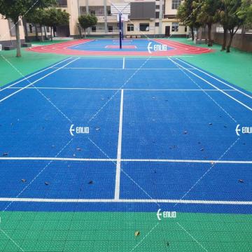 Raquete residencial ao ar livre quadra de esportes telhas de basquete