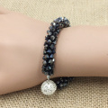 Strass boule aimant Bracelet de perles de cristal Mini pour femmes