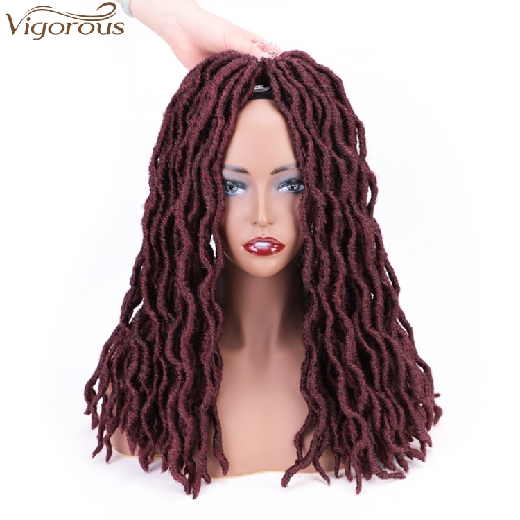 Vigorous Long Crochet Braid Messy Goddess Faux Locs Braid Soft Synthetic Braids for African American Black Women