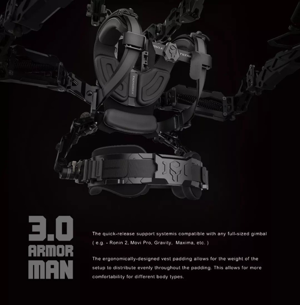TILTA Tiltamax ARM-T03 Armor Man 3.0 Gimbal Support System For ARRI RED Camera DJI RONIN 2 3-Axis Gimal Stabilizer steadycam