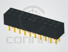 China supplier customized 2.00mm pitch dual row V/T type female header